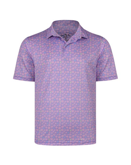 Caddie Swirl Par Pique Polo Shirt-Wisteria/Blush/Sky-ME