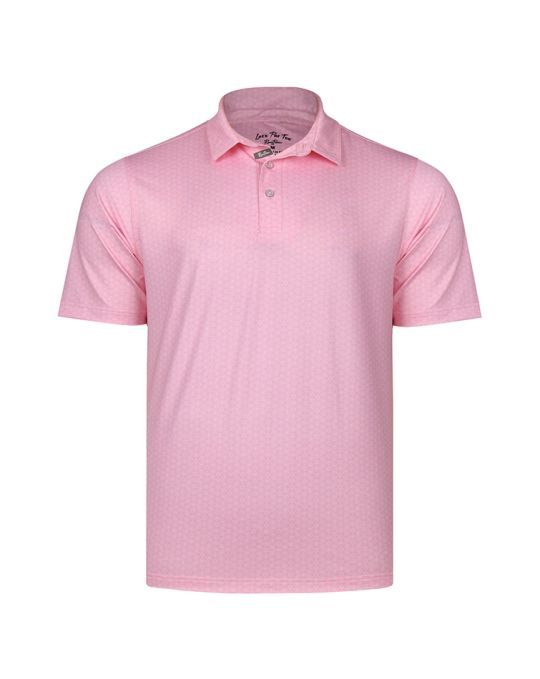 KALEIDOBURST Caddie Cool Polo Shirt-Blush/Snow-XL